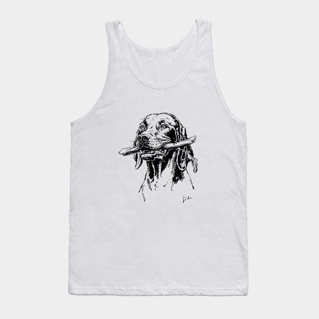 Vizsla dog drawing Tank Top by SakalDesign